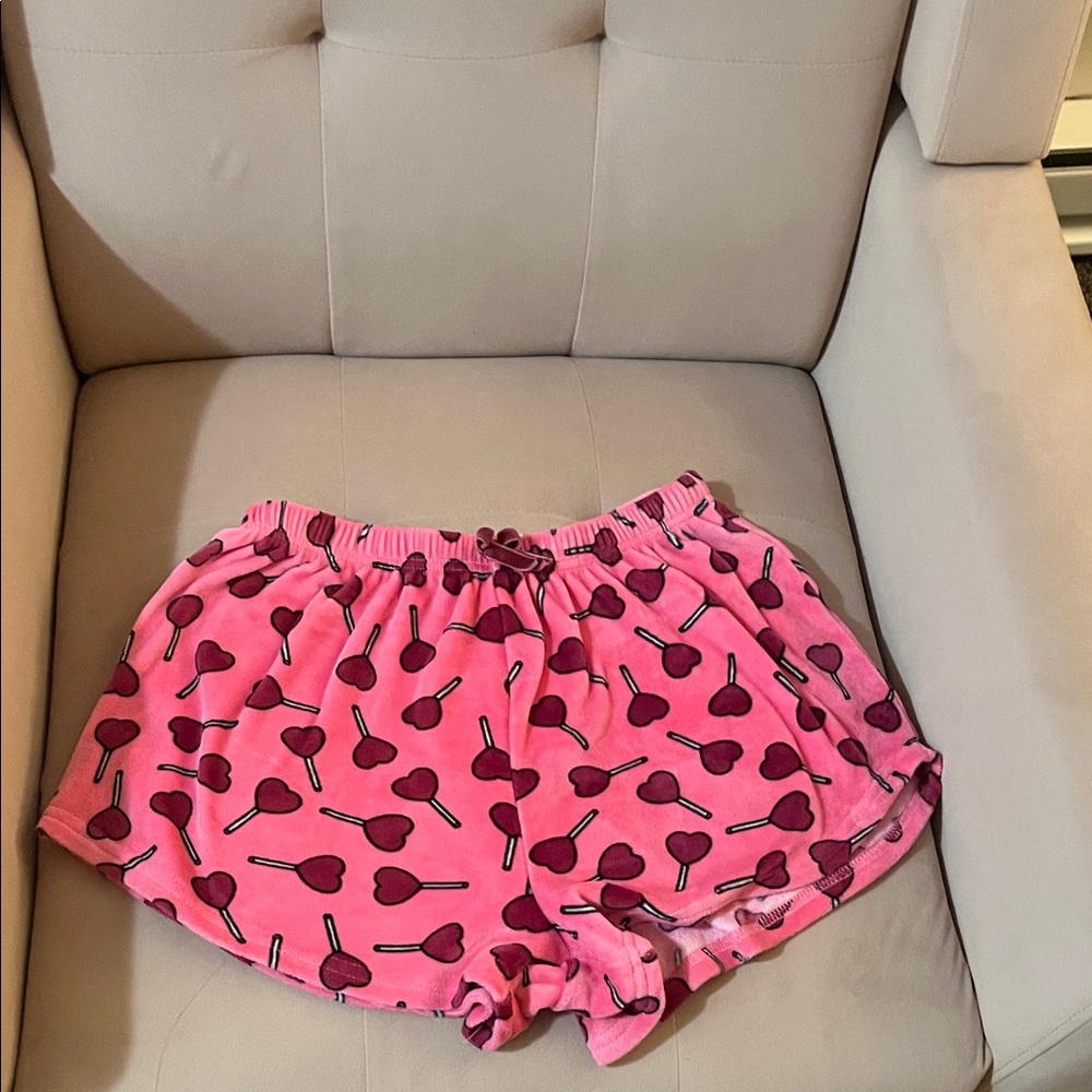 Pink Lollipop Print Women's Shorts